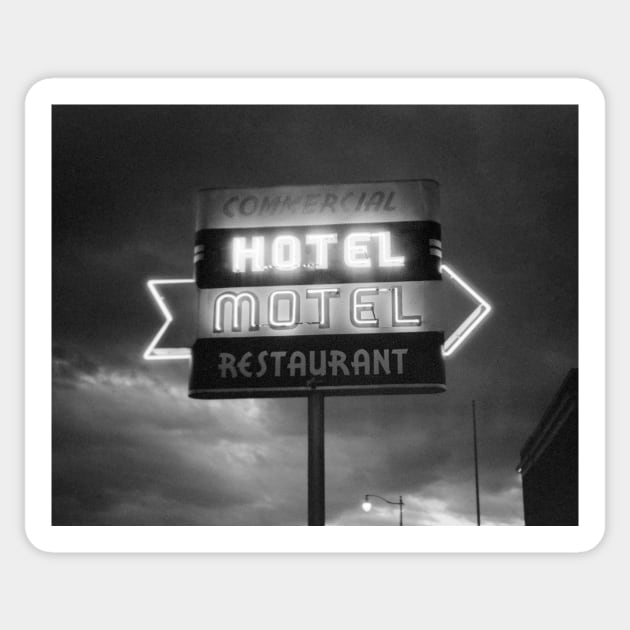 Hotel Sign, 1942. Vintage Photo Sticker by historyphoto